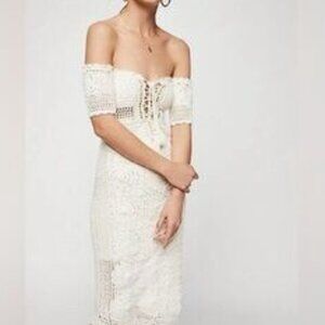 Racing Hearts Crochet Free People Dress - Size M